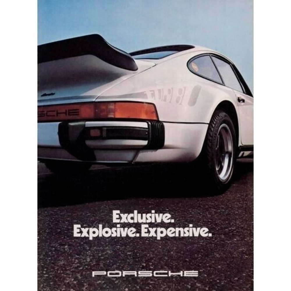 Porsche Turbo Vintage Car Ad Art Print Poster